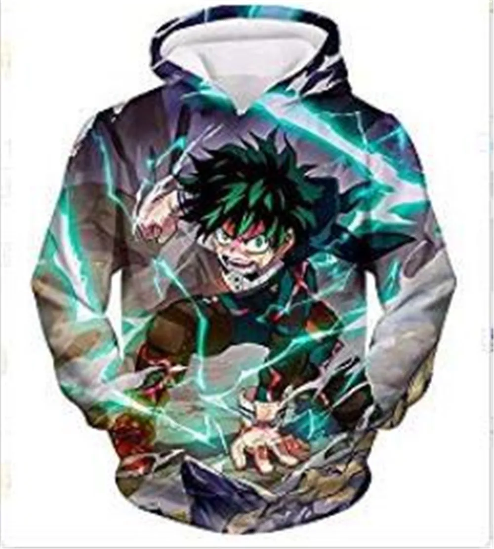 

3D Printed My hero academia Zipper Hoodie Men Women no hero academia All Might Cosplay Costume Sweatshirt School Uniform Jackets
