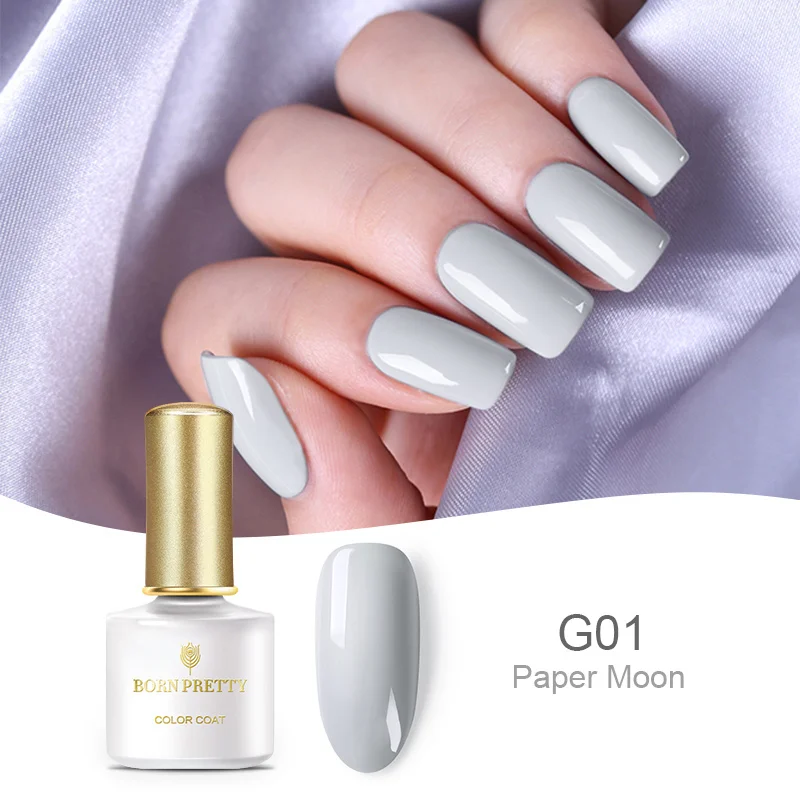BP-G01 BORN PRETTY серый серия чистый цвет ногтей гель лак 6 мл замочить от УФ лак - Цвет: BP-G01