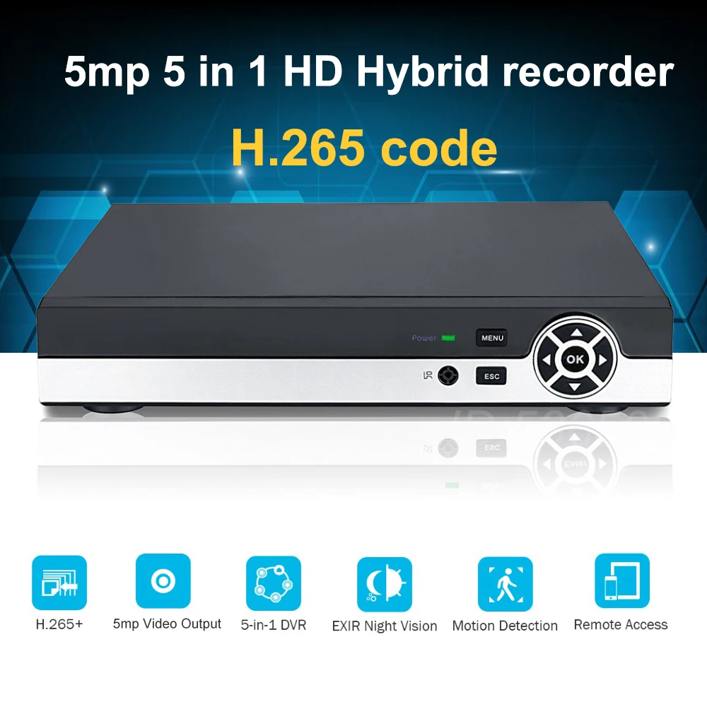 Обновленная камера видеонаблюдения 4CH 5MP H.265 Super CCTV XVR AHD NVR DVR цифровой