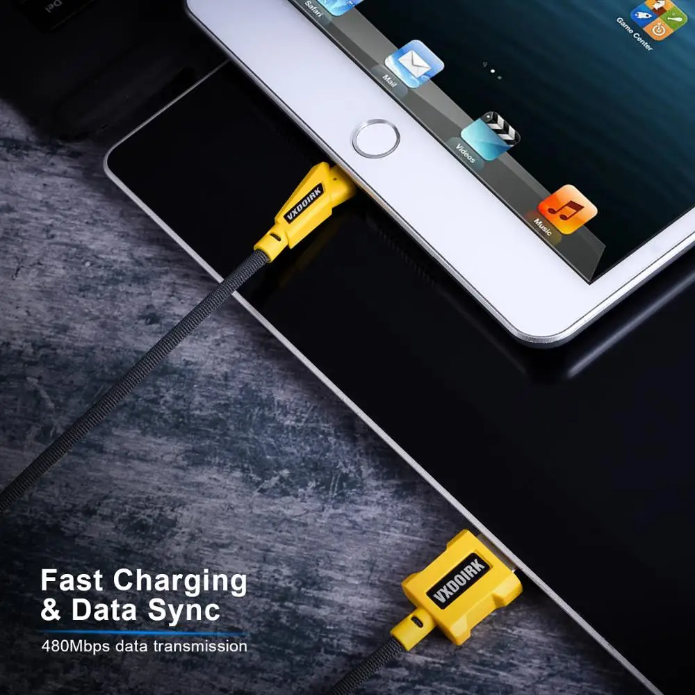 Vxdoirk MFi кабель USB для iPhone X Xs X Max XR 2.4A кабель для iPhone 8 7 6 Plus