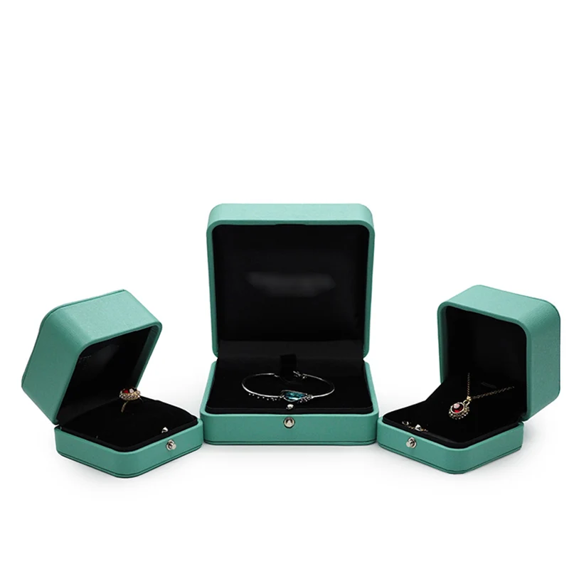PU leather Peppermint Green jewelry organizer box Ring/pendant/bangle/jewelry set/bracelet Christmas gift box. |