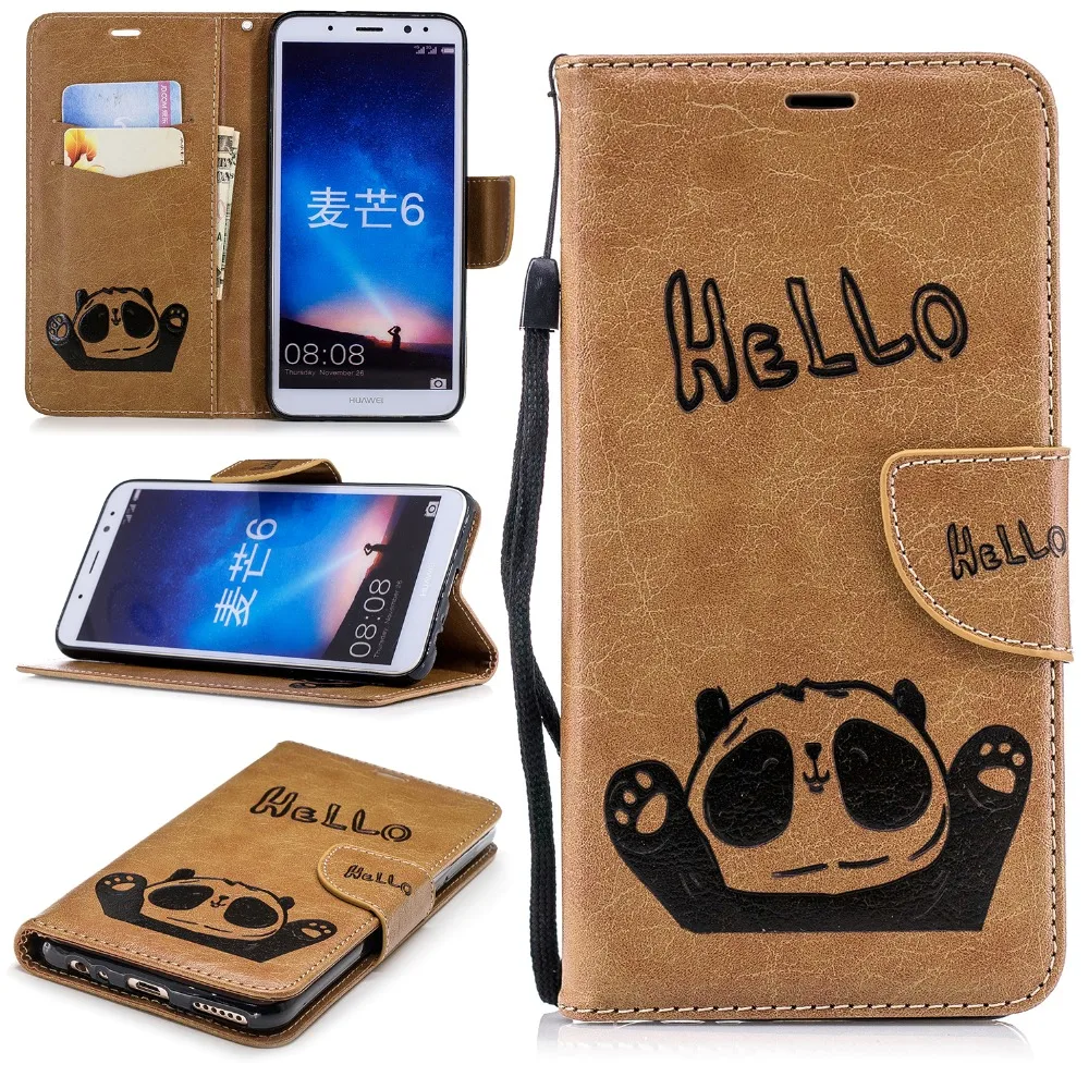 SjuzyyU phone Case For Huawei Maimang 6 funda PU Leather Flip Wallet Card Cover Coque Capa | Мобильные телефоны и