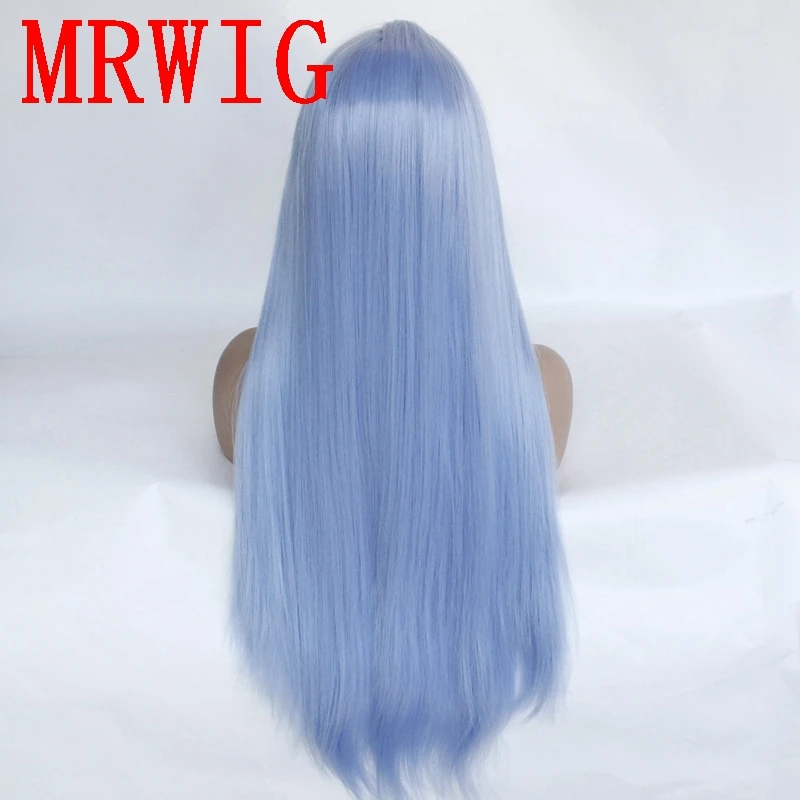 MRWIG 26in 150% плотность светло голубой цвет Синтетический Длинные прямые