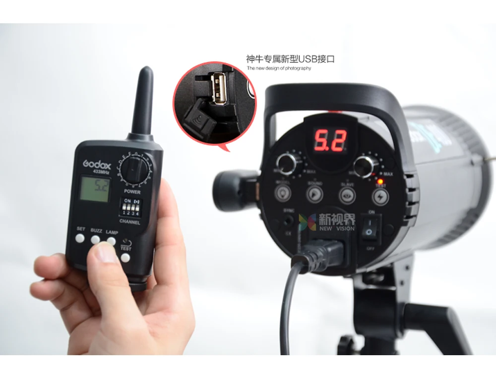 Godox DE 300 Вт студийная вспышка стробоскосветильник лампа с набором триггеров FT 16 220
