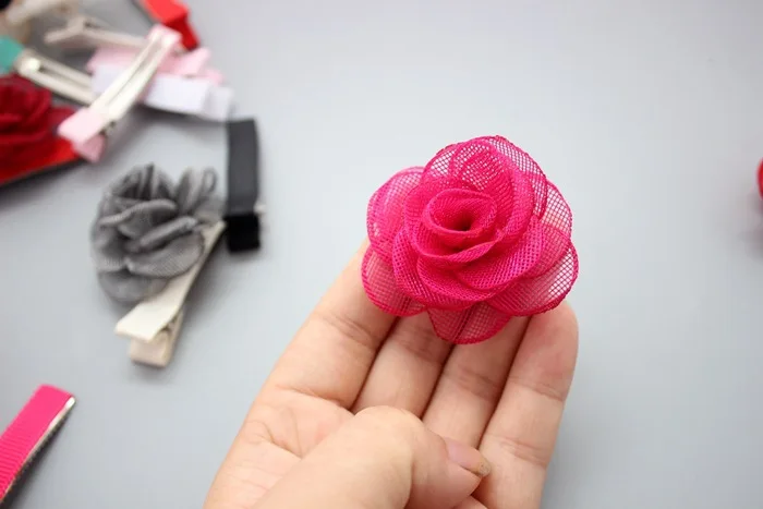 

Handmade Felt Rose Flower Diy for Hair accessories Headband Ornaments 5CM Fashion 60Pcs/lot 14colors