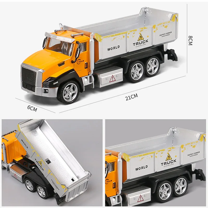 1:42 Children Educational Alloy and plastic Truck Toy Car Model Traffic with Sound LED Effect Engineering Vehicle Baby Toys | Игрушки и