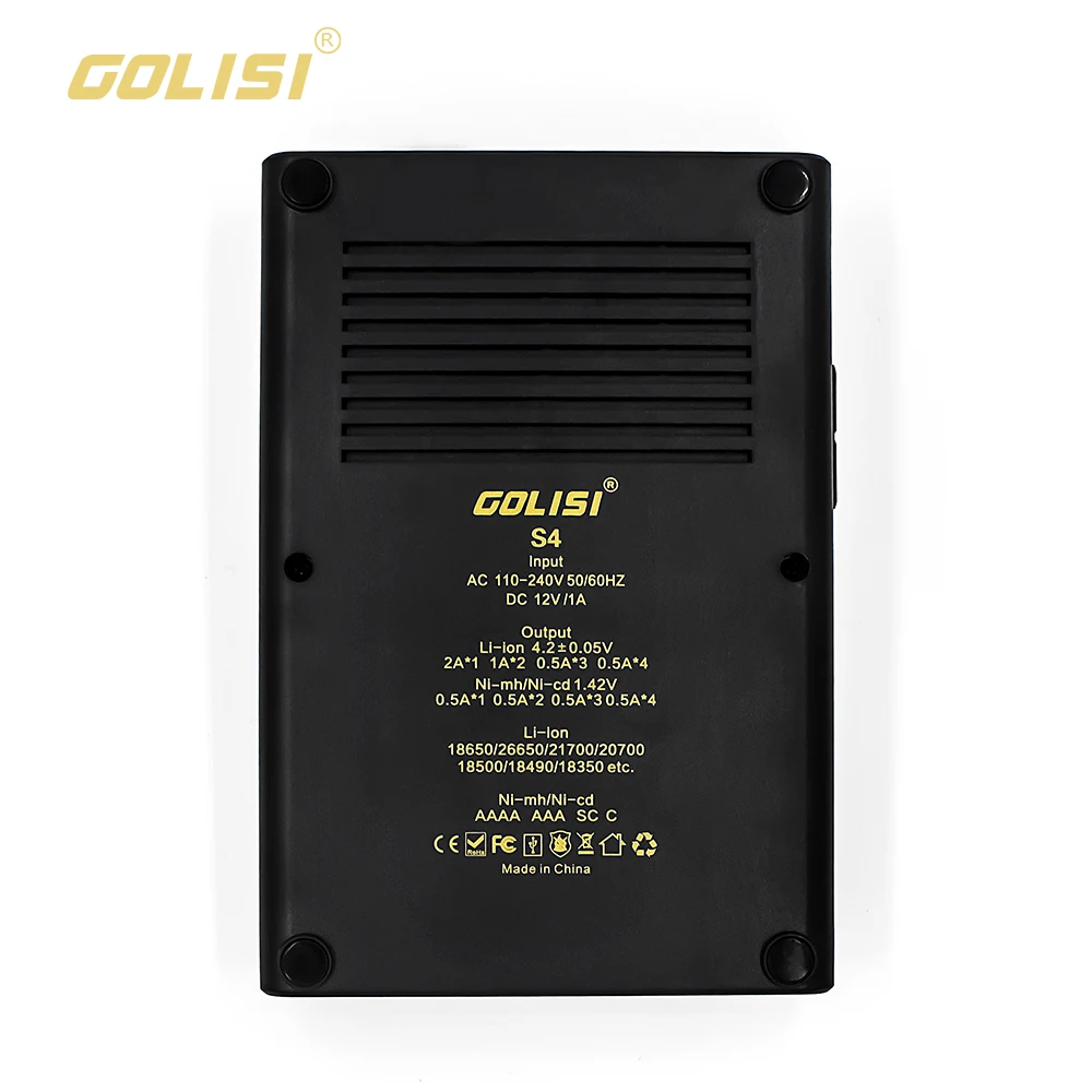 Golisi 4 шт. S43 IMR 26650 4300 мАч 40 А E-CIG перезаряжаемая батарея для вейпа с S4 умное зарядное