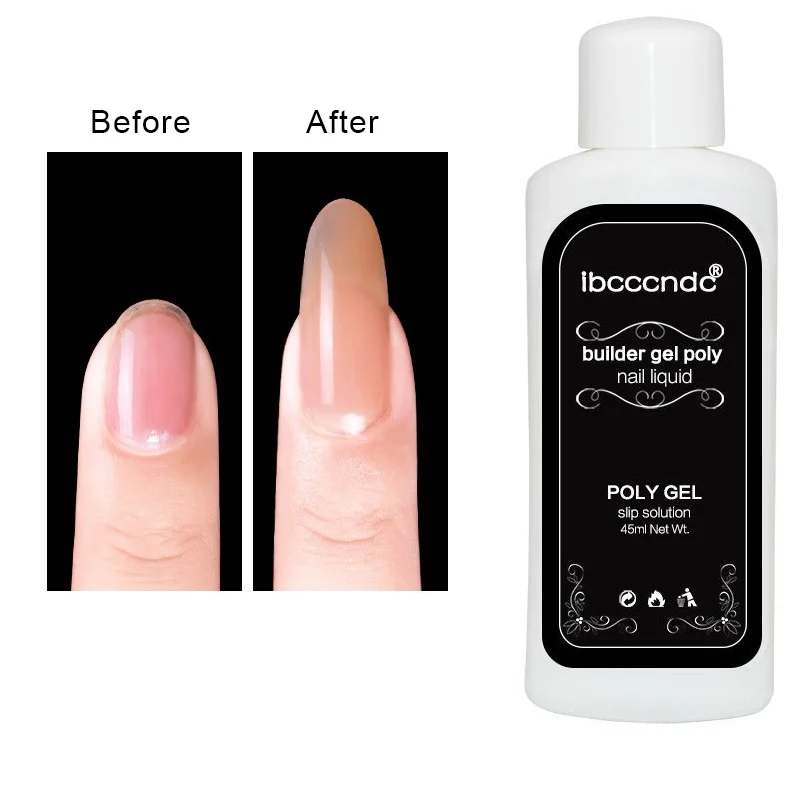 Жидкий гель для наращивания ногтей прозрачный быстрого 45 мл раствор ногтей|Гель