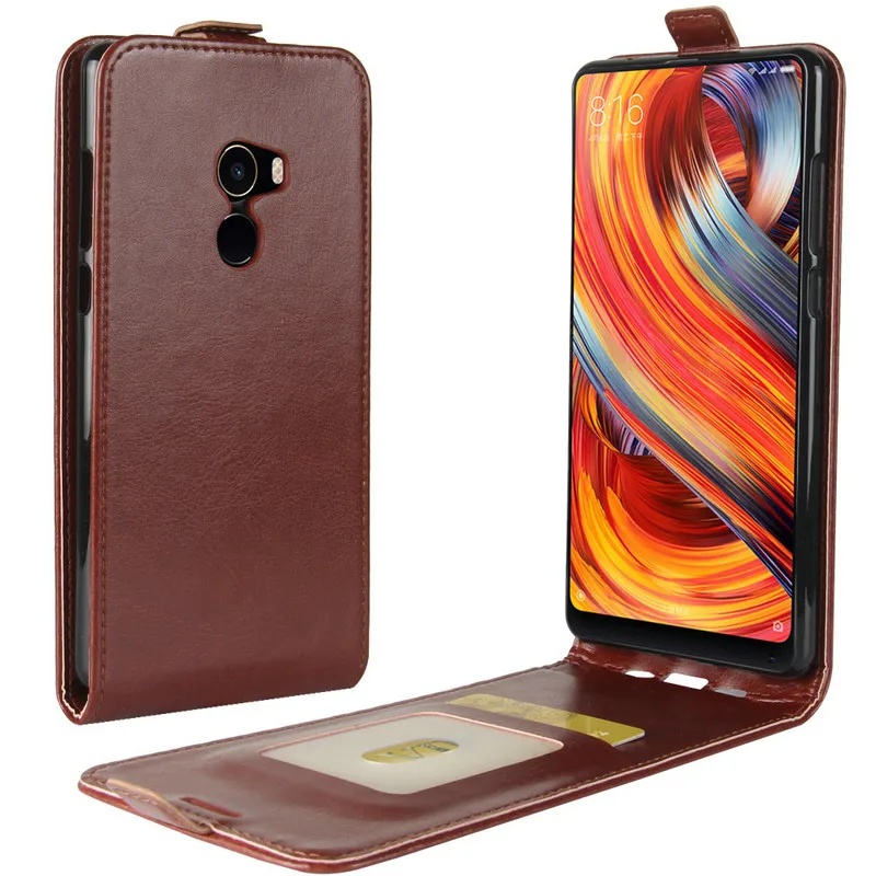 Кожаный чехол-книжка в стиле ретро для Xiaomi Mi Mix 2s 64 ГБ 256 128 | Мобильные телефоны и