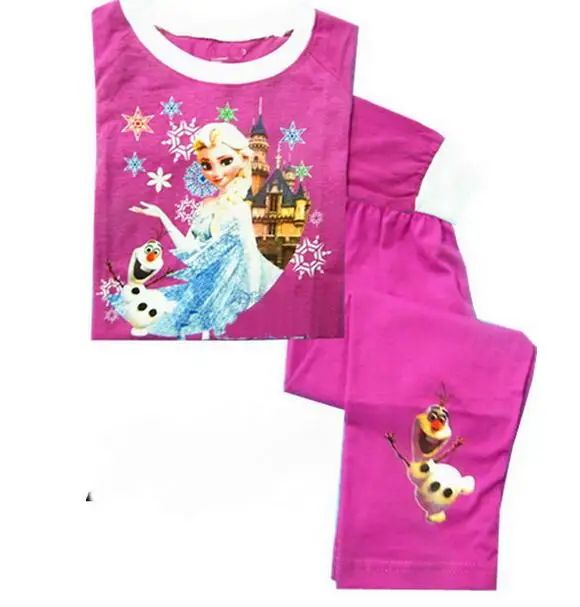 style 18 Хлопок Зима Анна Эльза комплект одежды для детей мультфильм Домашняя одежда пижамы спортивный костюм спортивные костюмы девочек детская одежда Chan238 - Цвет: style 18