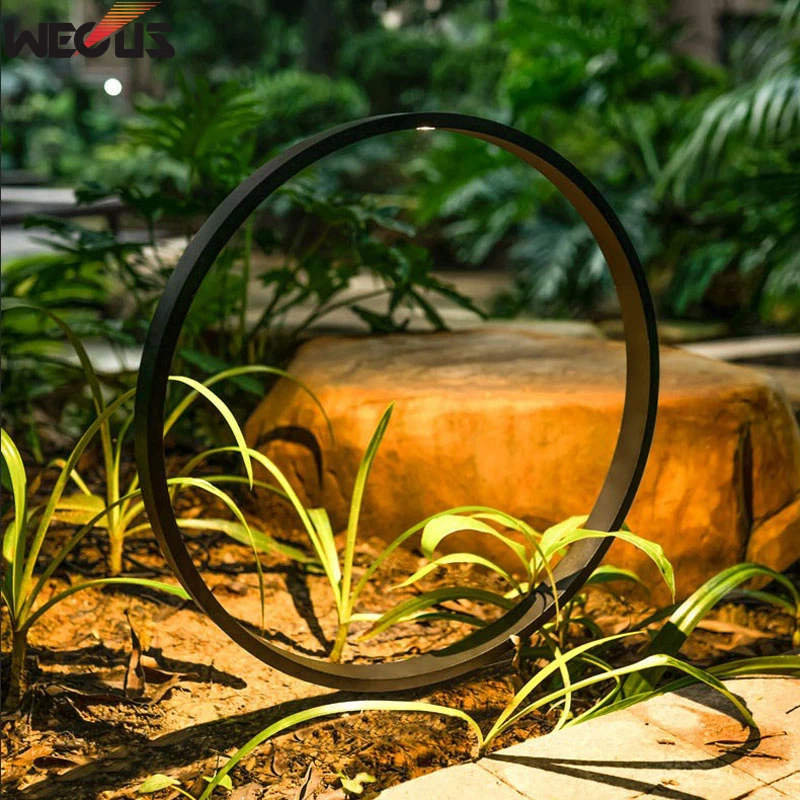 (WECUS) уличный круглый газонный фонарь для двора водонепроницаемый светодиодный