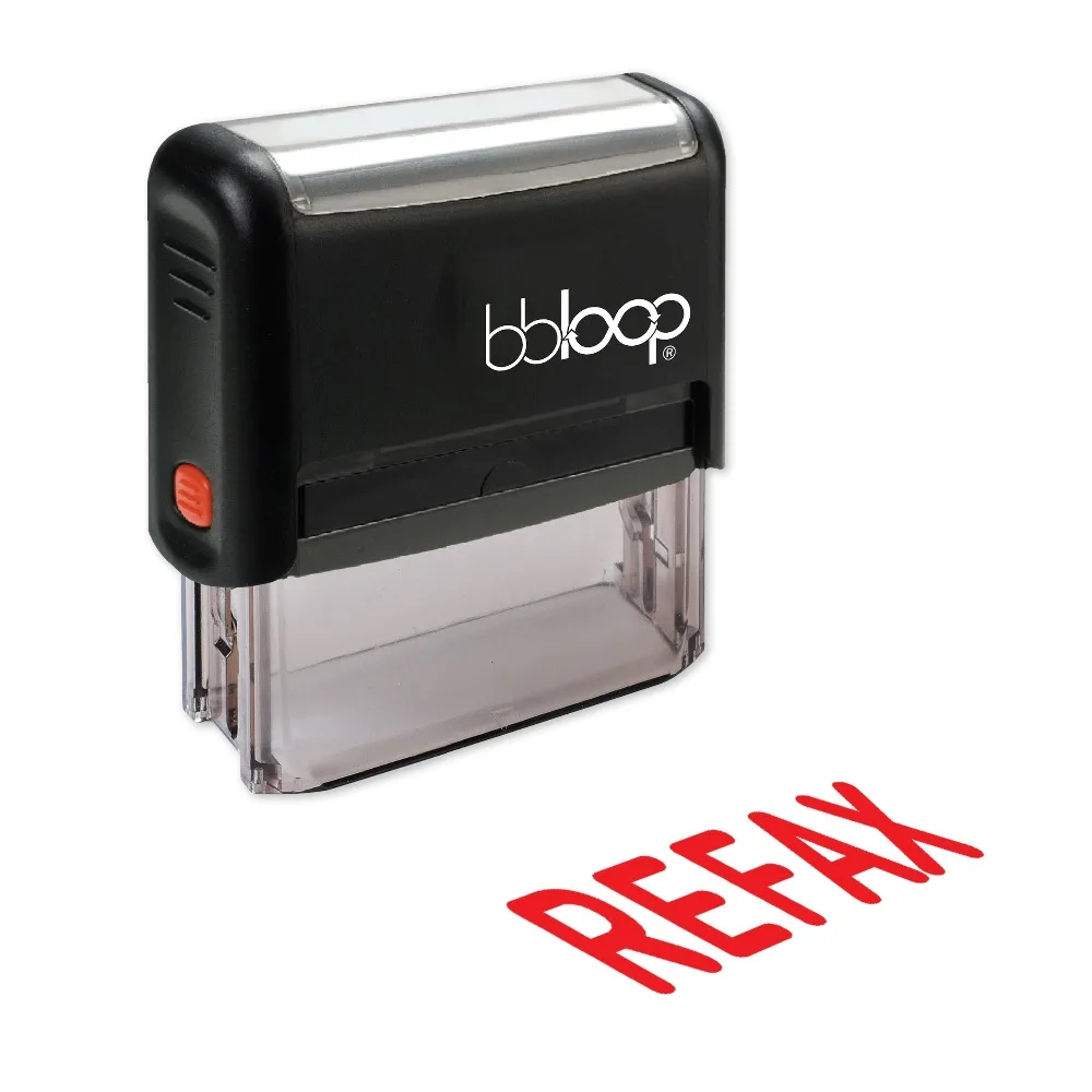 Двусторонний штамп BBloop REFAX прямоугольный с лазерной гравировкой
