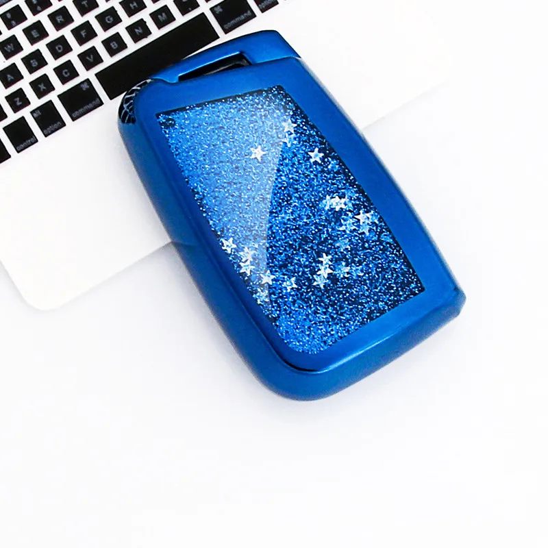 C-Blue Мягкий ТПУ чехол для автомобильного ключа с дистанционным управлением для Volkswagen VW Tiguan MK2 Magotan Passat B8 CC для Skoda Superb A7 - Название цвета: C-Blue