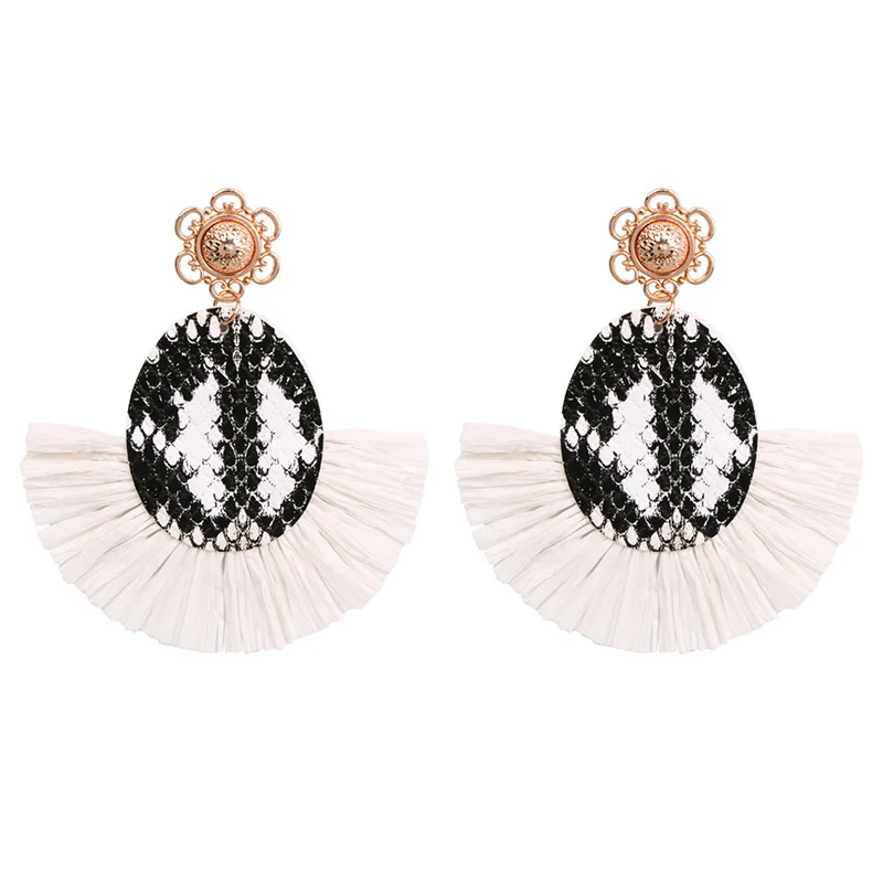 29 Lalynnlys Boho Эффектные серьги с кисточками в виде глаз для женщин и девочек, красочные серьги с бахромой, свадебные ювелирные изделия ручной работы, бижутерия E59561 - Окраска металла: 29