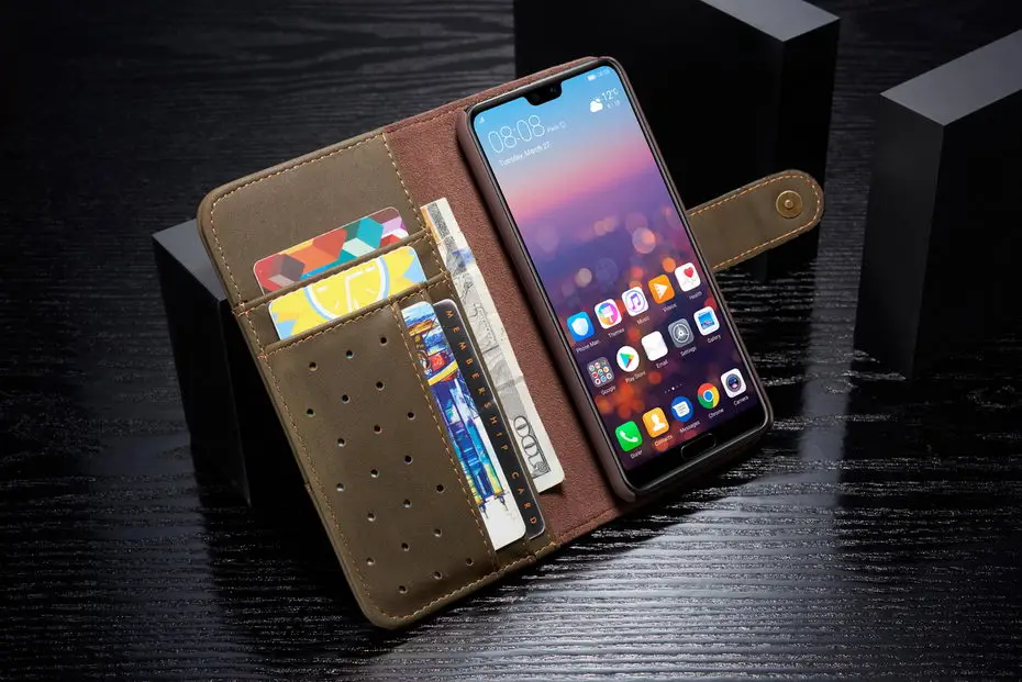 Чехол Desyner из натуральной кожи для huawei P20 Lite, чехол для huawei P20 Pro, Модный Магнитный кошелек со слотом для карт, чехол для телефона