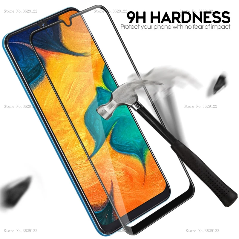 9D 9H полное покрытие закаленное стекло для Samsung Galaxy A70 A30 A50 A40 M20 A60 A80 A90 M10 M30 A52 A72 A32 A51