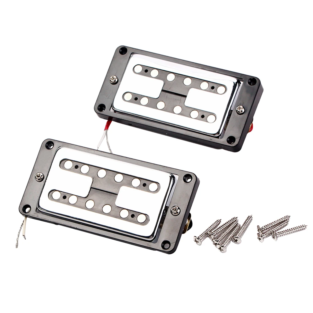

Guitar Humbucker Neck Bridge Pickup Set with Black Frame for LP