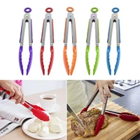 5pcsset silicone nylon food tongs cooking bbq cake clip kitchen accessories tools utensils gadget sets items with free shipping