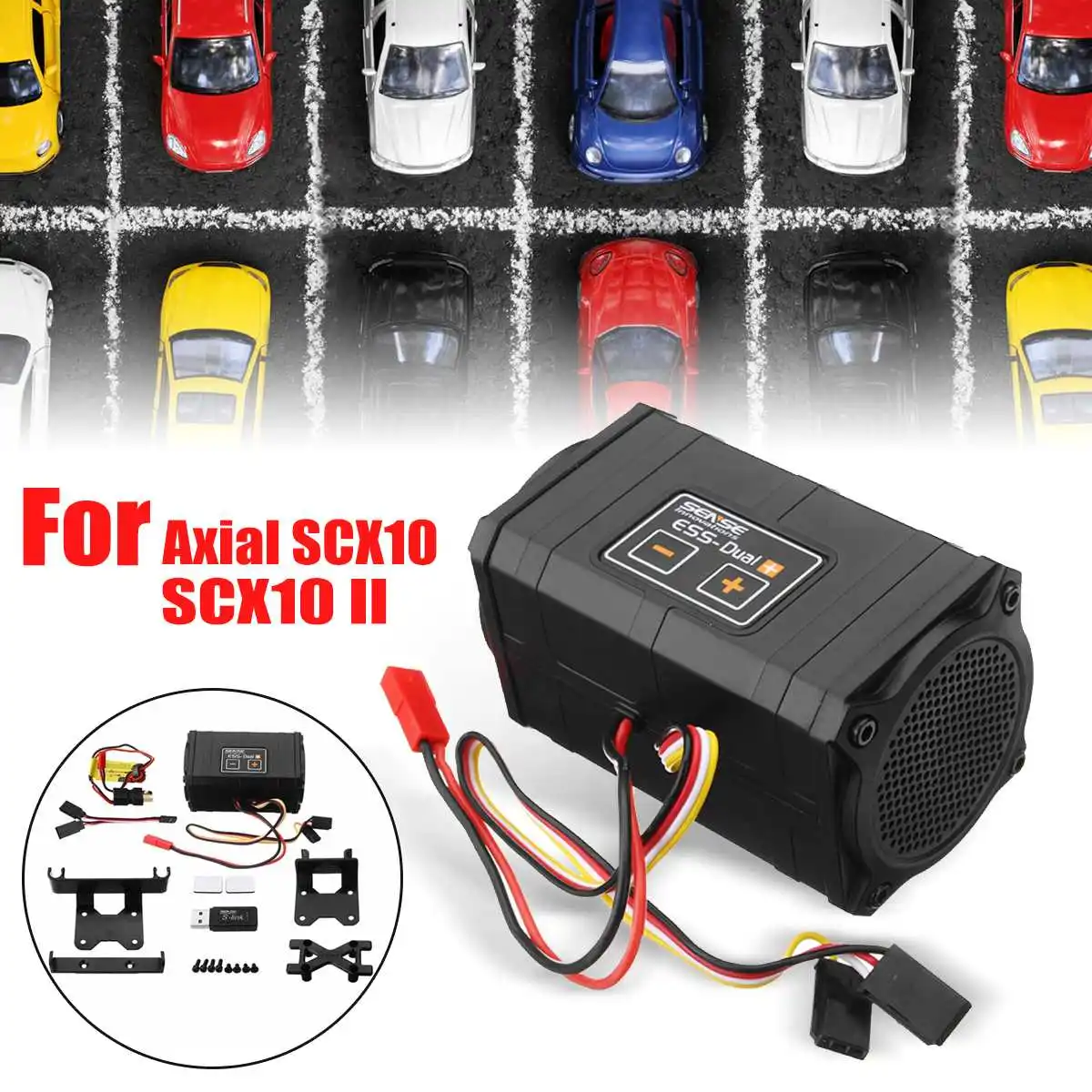 Для Axial SCX10 II TRX-4 запчасти и accs Sense Innovations DUAL Plus звуковой симулятор двигателя RC/PLUS Обновление прошивки приложения