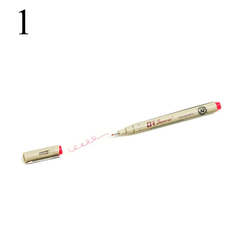 red Colorful Waterproof Water Based Markers Drawing Liner Pen For Anime Comic Sketching 0.5mm Fineliner Pens Art Supplies Papeterie - Цвет: red