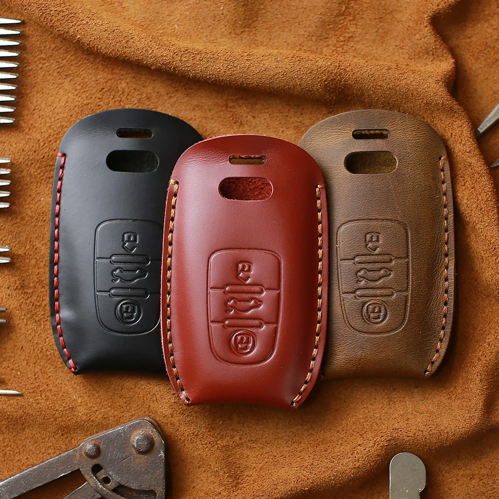 Брелок для ключей KEYYOU из натуральной кожи смарт-чехол автомобильного ключа