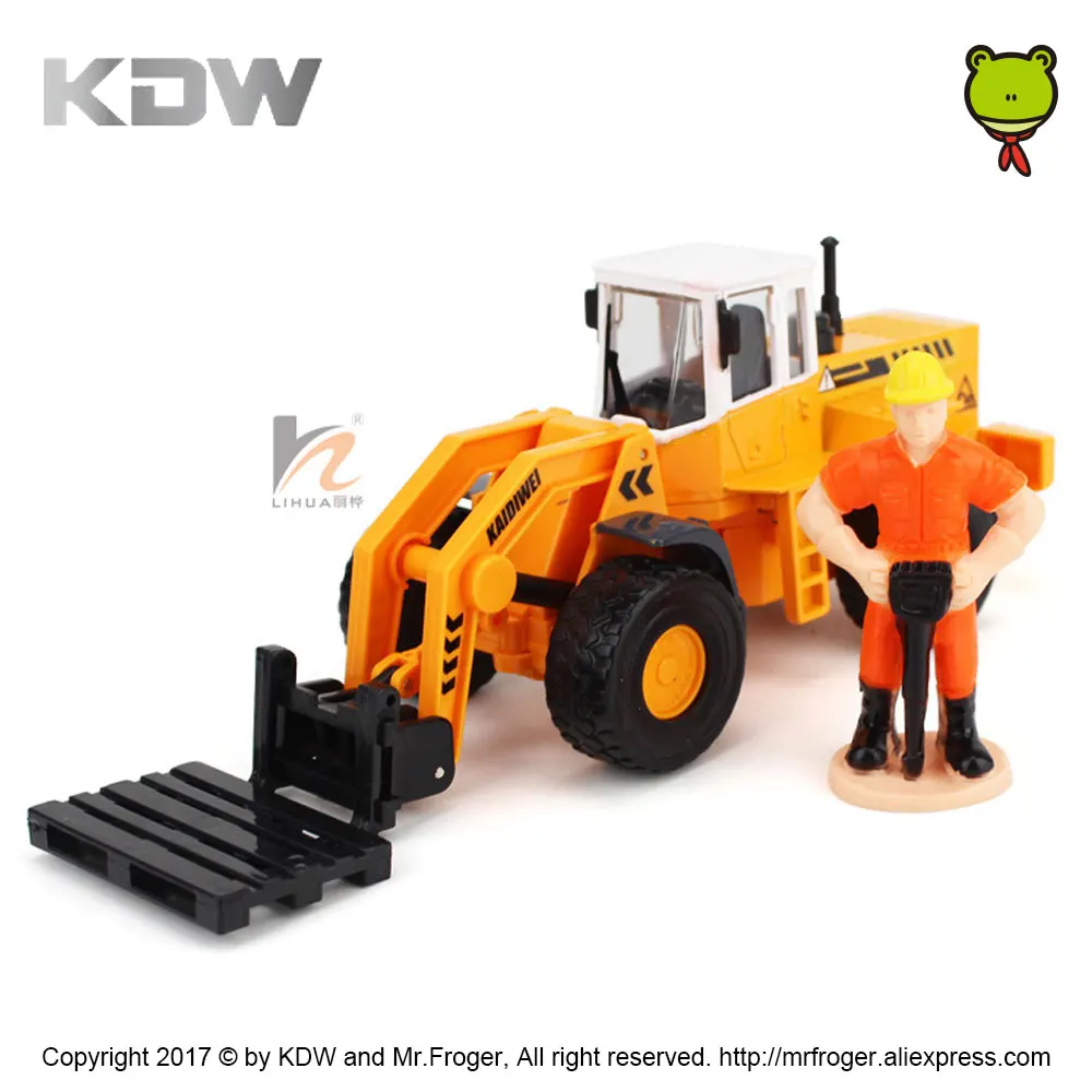 KDW 1:50 вилочный погрузчик модель сплава инженерных автомобилей имитационная