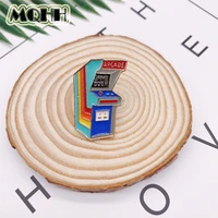 cartoon game machine game over arcade retro enamel brooch alloy badge pants shirt bag pin accessories women jewelry gif for kid