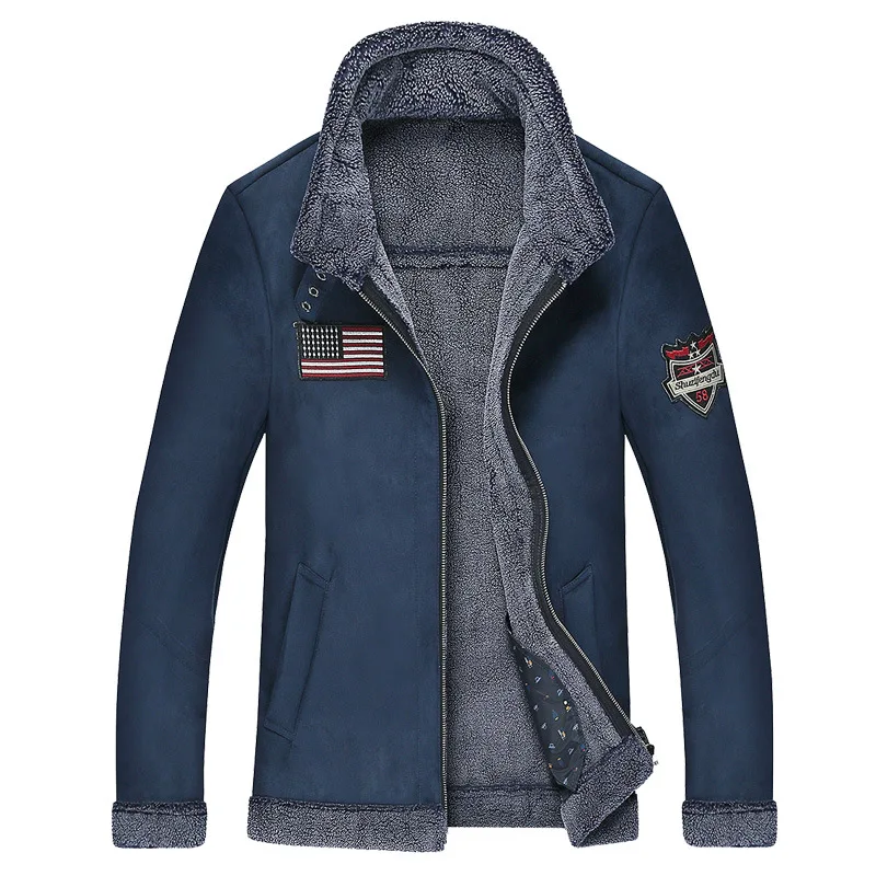 Мужская куртка 77 теплая с мехом в стиле милитари|mens jacket military|american flag jacketflag |
