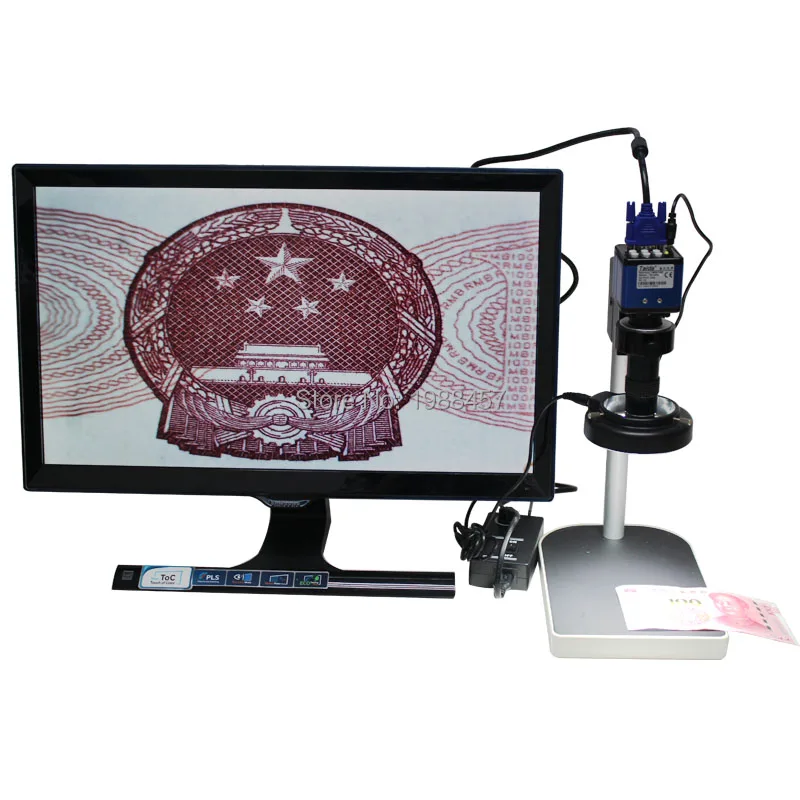 Цифровой промышленный микроскоп 2 0 МП с выходом VGA + оптический объектив 8X-130X