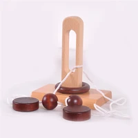 childrens wooden 3d puzzle toy topology toy intelligent loop puzzle kong ming lock stringing untie the rope gifts
