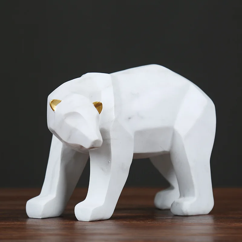 Nordic geometry white bear rabbit abstract origami paper crane ornaments gifts porch home decor wine cabinet decorations YWDY33 | Дом и сад