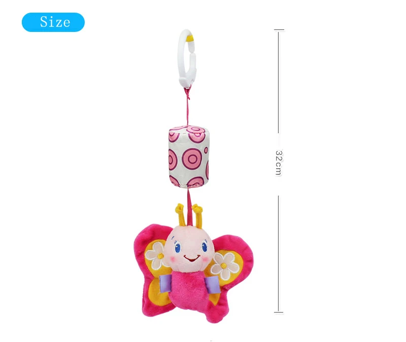 Kawaii колокольчик детские погремушки игрушки кровать кроватка коляска Детские куклы бабочка Сова Божья коровка детские игрушки для детей Подарки BD020