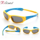 Солнцезащитные очки RILIXES детские, с поляризацией, гибкие, резиновые, TR90, 2021