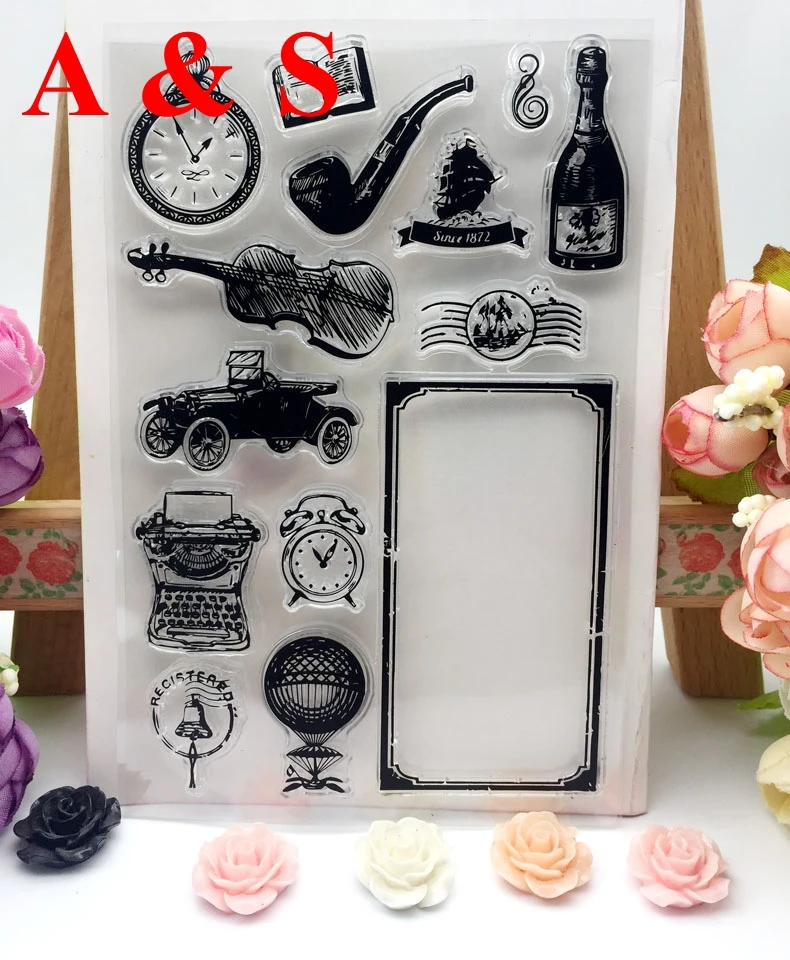 E09 Tobacco Pipe Transparent Clear Silicone Stamp/Seal For DIY Scrapbooking/Photo Album Decorative Stamp | Дом и сад