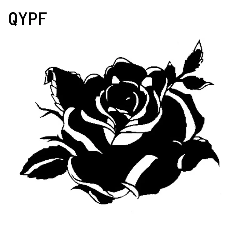 QYPF 15 9 см * 13 Изысканная Цветущая Роза замысловатая виниловая графическая