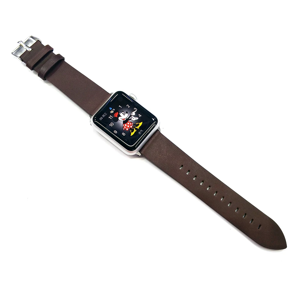 Для iWatch 5 4 42 мм 44 полностью воловья искусственная лента для Apple watch series 1/2/3 40 38