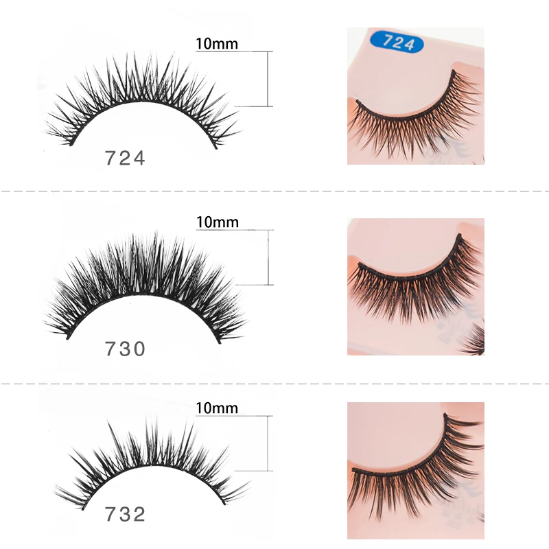 SHILINA 5 Pair/lot 3D False Eyelashes Natural Long Fake Lashes Mink Full Strip Black Eye Free Gift Eyelash Glue | Красота и здоровье