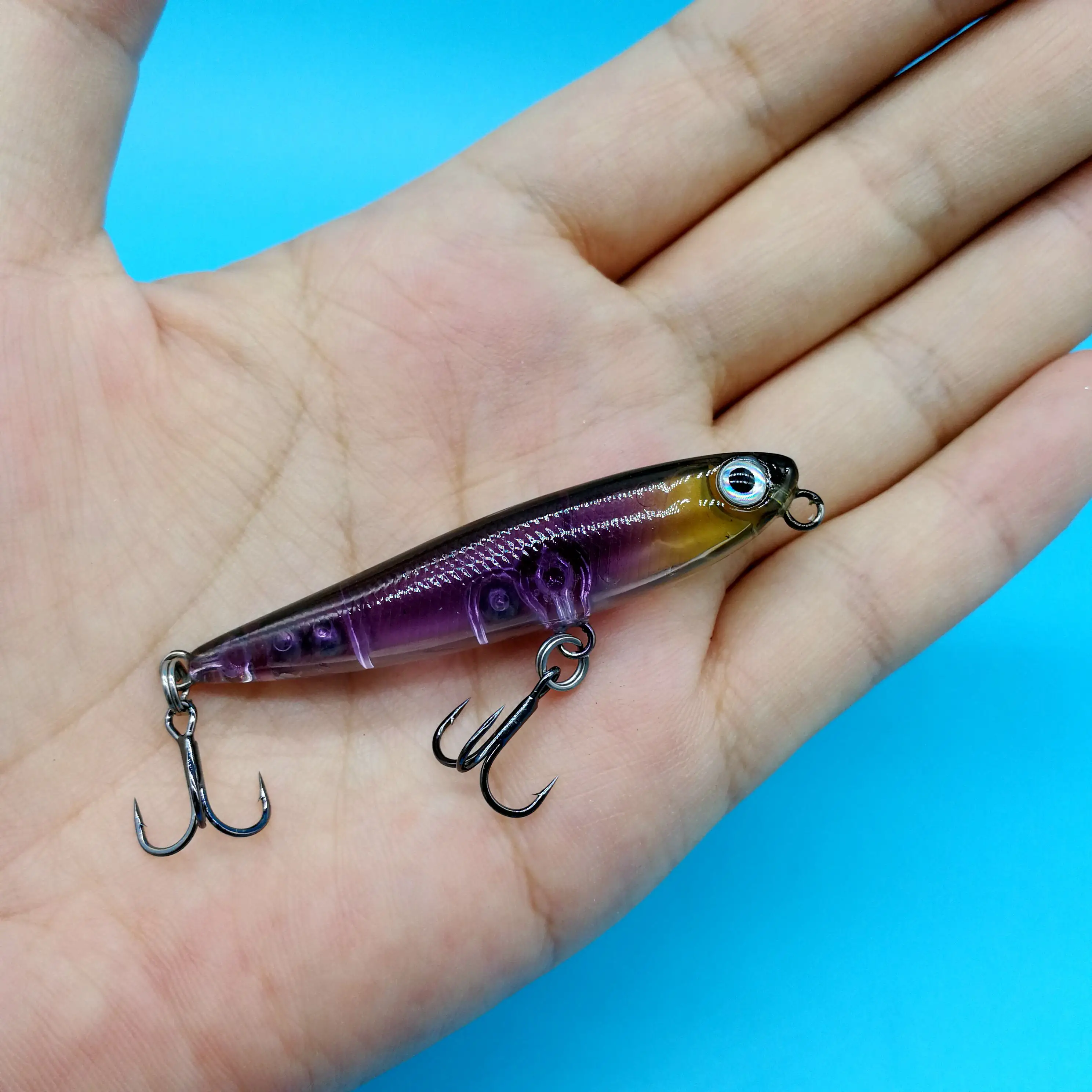 

TSURINOYA 5PCS/LOT 3.1g/55mm MINI Topwater Pencil Fishing Lure 10Colors 3D Eyes Artificial Bait Wobblers for fish Crankbait