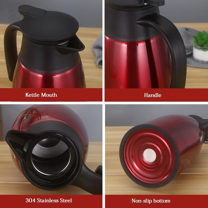 Термос из нержавеющей стали 304 термос 2 л для горячей воды чайник кофе чая молока