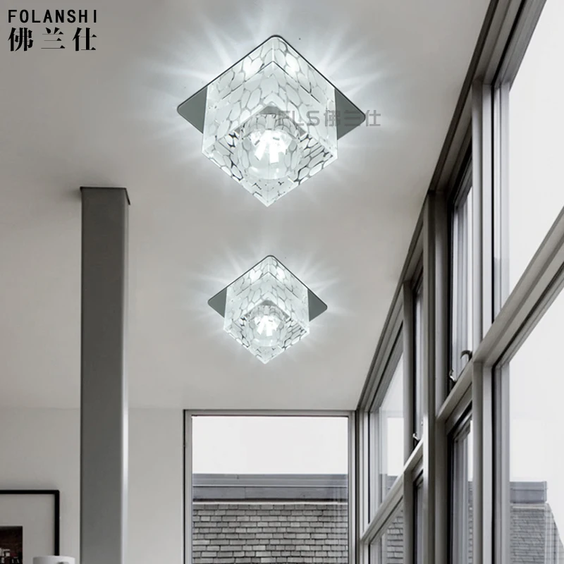 Новый современный минималистский светодиодный Кристалл лампы проход крыльцо