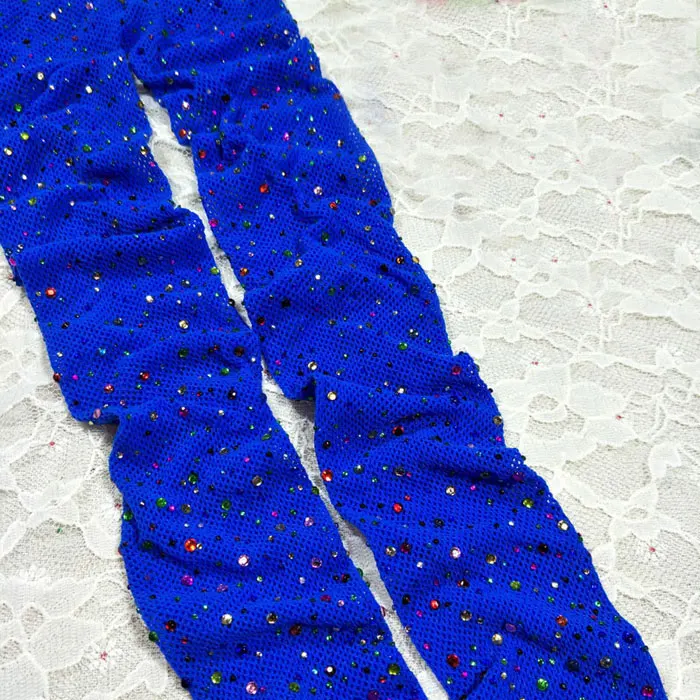 blue multicolor Новинка, модные сексуальные блестящие ажурные колготки, женские сетчатые колготки, стразы, чулки, дамские Чулки, блестящие колготки, Collant, чулочно-носочные изделия - Цвет: blue multicolor