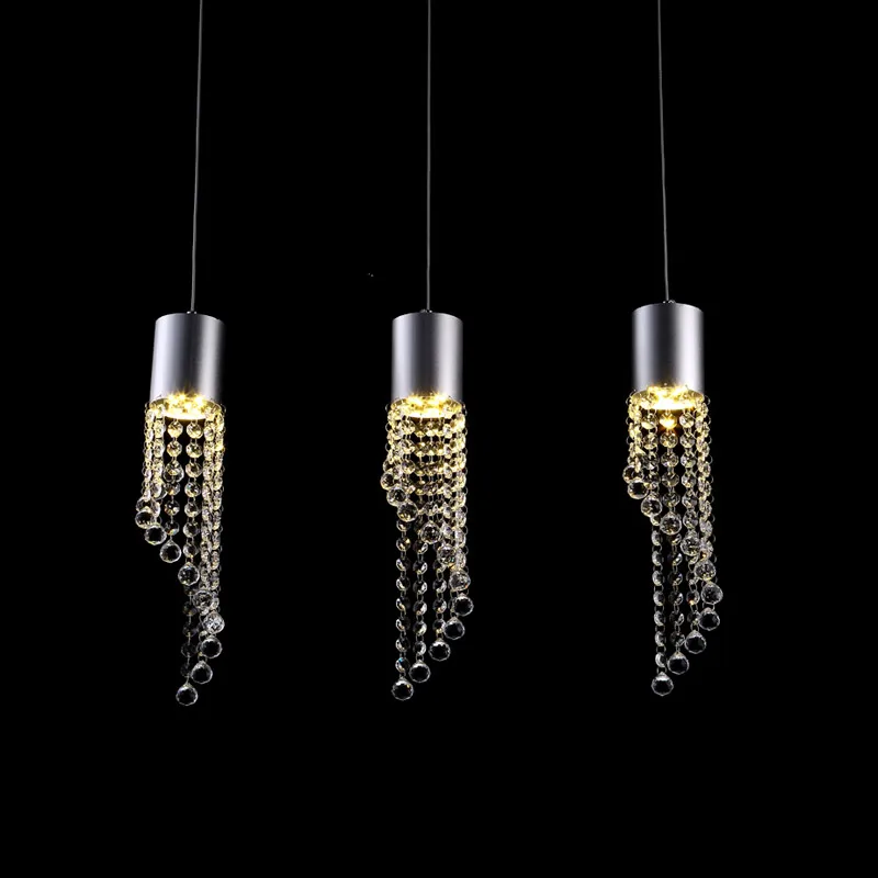 Светодиодная лампа 5 Вт современный кристаллический подвесной светильник для