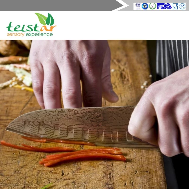 7 дюймов Santoku Ножи японской дамасской VG10 стальная бритва острые лезвия для резки