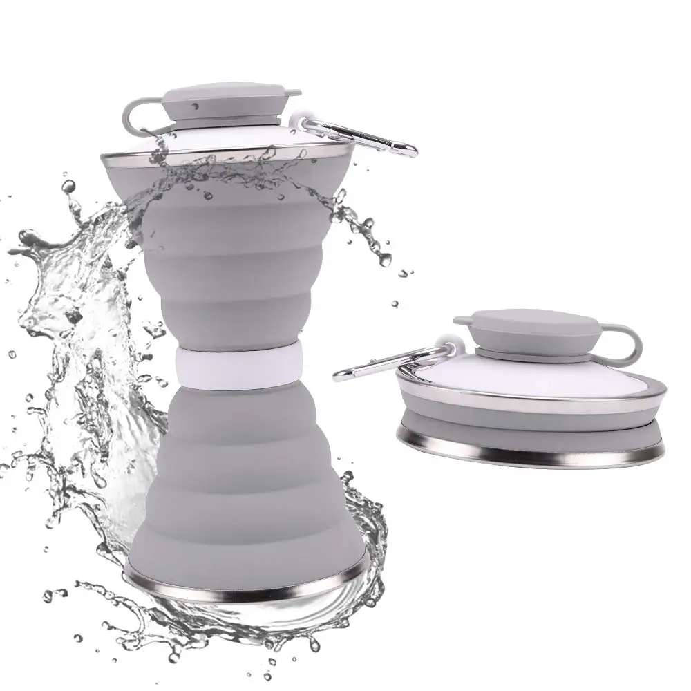 Складная складная бутылка для воды силиконовая Спортивная многоразовая