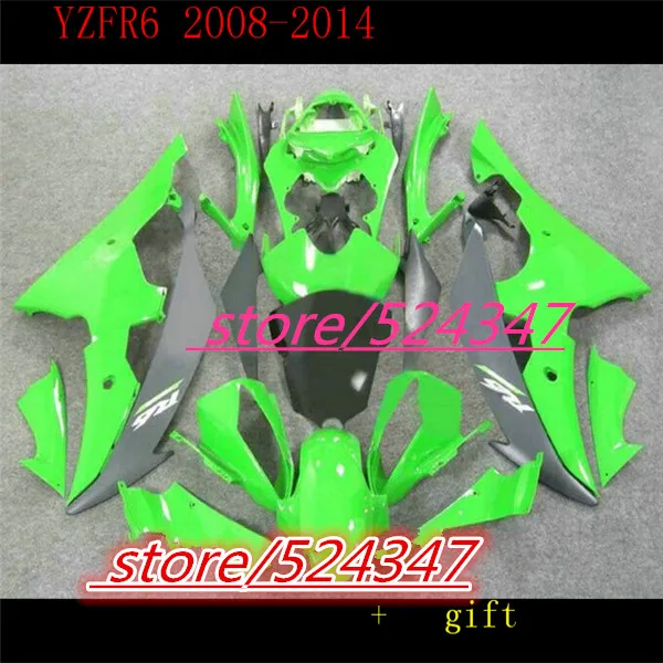 

Nn-Fairing kit for YZFR6 08 09 10 11 12 13 14 green YZF R6 2008 2014 YZF600 Fairings Motorcycle Accessories & Parts