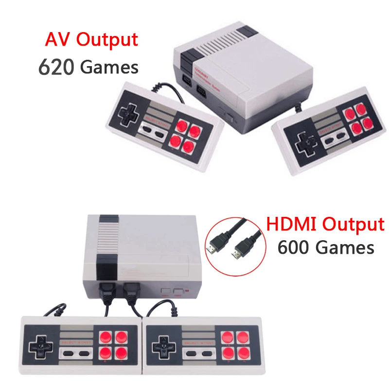 Мини ТВ игровая консоль Поддержка HDMI/AV 8 бит Ретро встроенный 600 620 классические