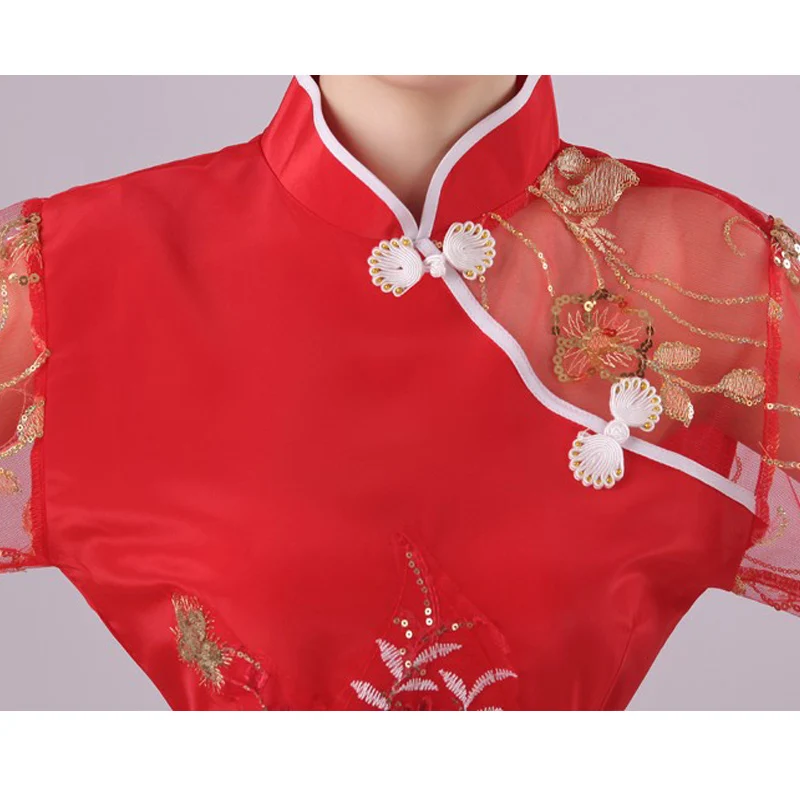 Женский китайский топ для народных танцев и штаны + головной убор комплект