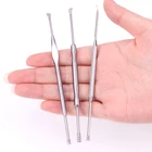 Инструмент для чистки ушной серы, из нержавеющей стали, с двумя концами, удаление ушной серы, кюретка для удаления, 1 шт.