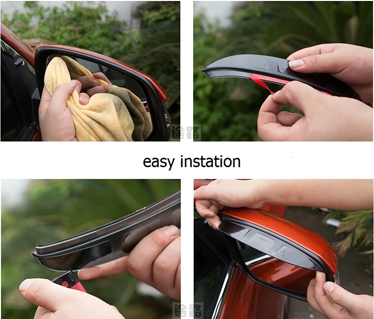 Автомобильный дефлектор для зеркала заднего вида с дождевиком Toyota RAV4 2014 2016 2