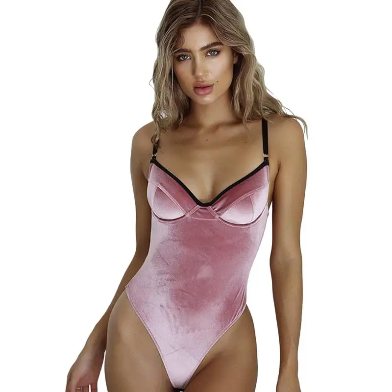 Цельный сексуальный купальник-бикини с глубоким v-образным вырезом тонкие